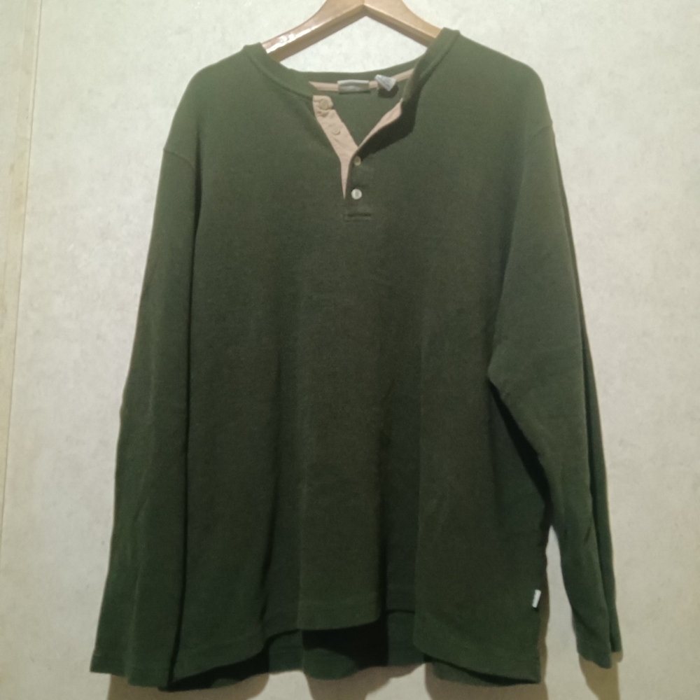 Covington moss green long sleeve size XX-LT(extra extra large tall )100% cotton